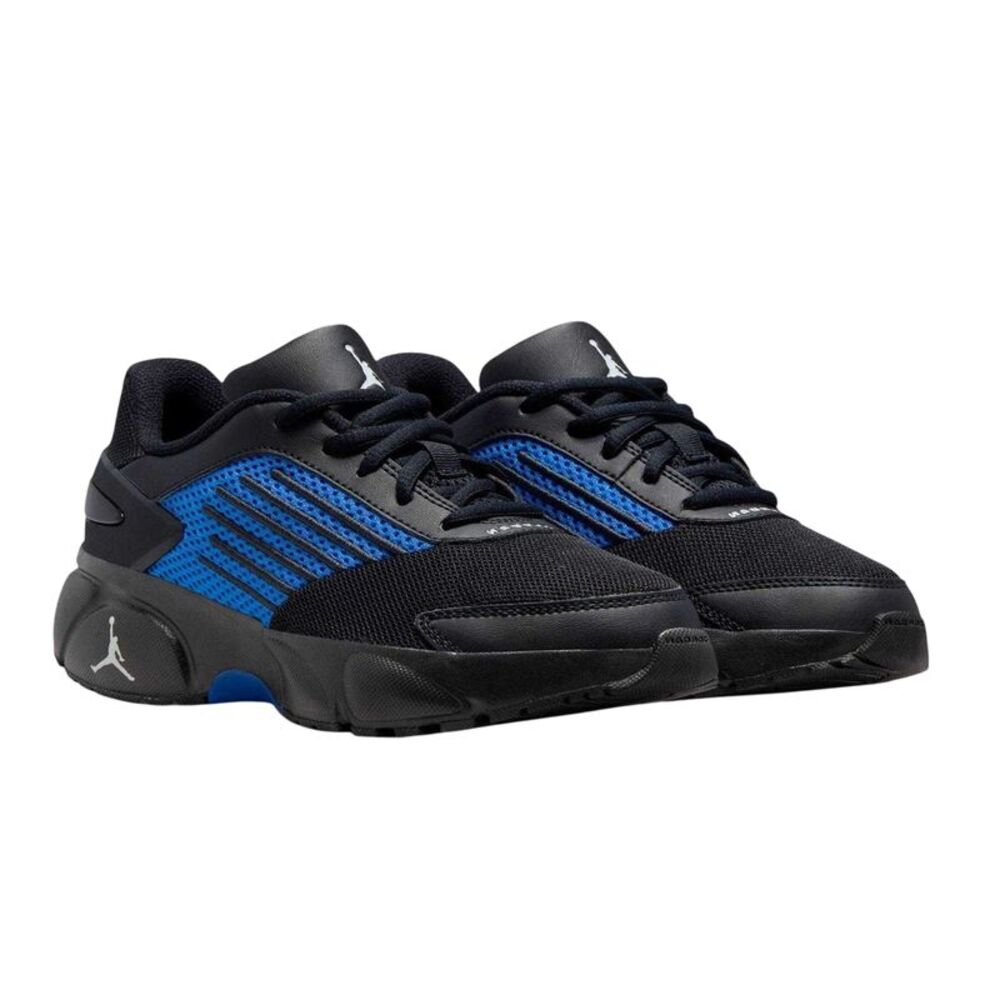 Jump Childrens/Kids Air Jordan Basketball Shoes / Black/Royal Blue